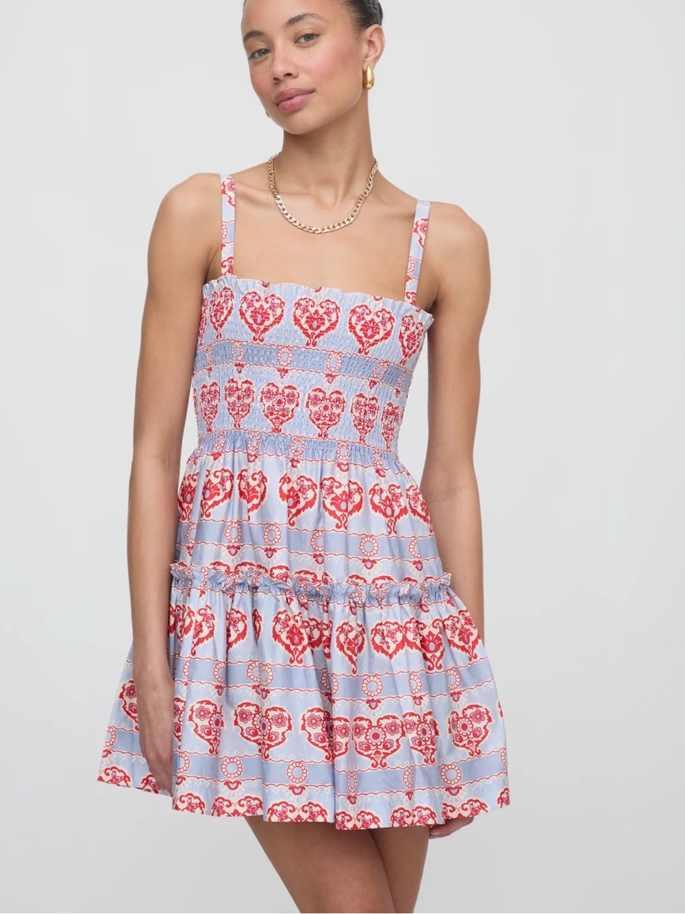 Hill house The Seraphina Mini Nap Dress poppy damask Small